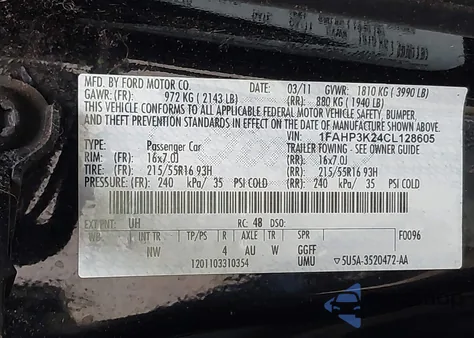 2012 Ford Focus Se z USA, uszkodzony, nr VIN 1FAHP3K24CL128605